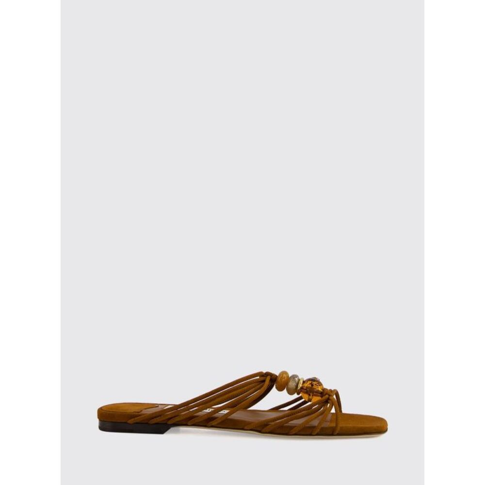 Jimmy Choo Women Jimmy Choo Lova Suede Low-Heeled Sandals With Ethnic Embroidery